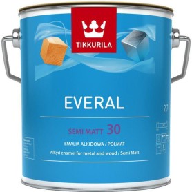 Emalia Tikkurila Everal Aqua Semi-Matt 30 Baza A 2,7L do Drewna i Metalu