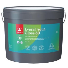 Emalia Tikkurila Everal Aqua Gloss 90 Baza A 9L do Drewna i Metalu