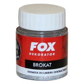 Brokat do Farb Drobny Dekoracyjny Srebrny 00 10G Fox Dekorator