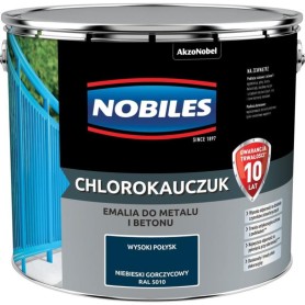 Emalia Nobiles Chlorokauczuk NIEBIESKA GORCZYCOWA 5L/5.5L RAL5010