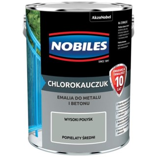 Emalia Nobiles Chlorokauczuk POPIELATA ŚREDNIA 5L/5.5L