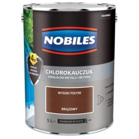 Emalia Nobiles Chlorokauczuk BRĄZ  5L/5.5L RAL8017