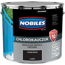 Emalia Nobiles Chlorokauczuk CZARNA 10L