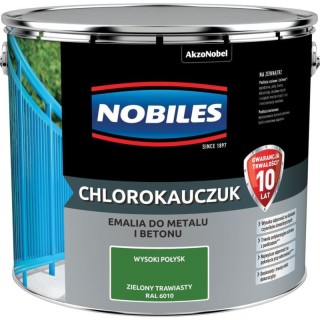 Emalia Nobiles Chlorokauczuk ZIELONY TRAWIASTY 10L/11L RAL6010