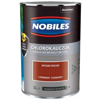 FARBA EMALIA CHLOROKAUCZUK CZERWONA TL. 1L  NOBILES