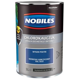 Emalia Nobiles Chlorokauczuk NIEBIESKA GORCZYCOWA 1L RAL5010