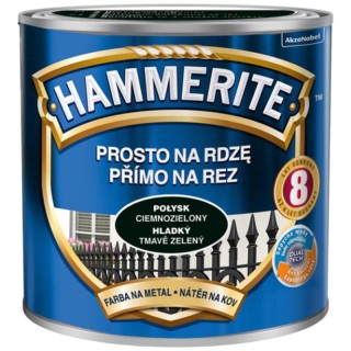 FARBA HAMMERITE GŁADKI CIEMNO ZIELONY 0.25L