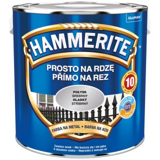 HAMMERITE GŁADKI SREBRNY 2.5L