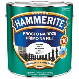 Farba Prosto Na Rdzę Półmat Biały 2,5L  Hammerite