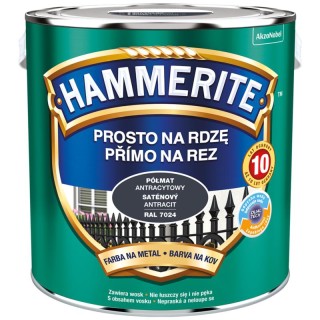 Farba Prosto Na Rdzę Półmat Antracytowy  2,5L Hammerite