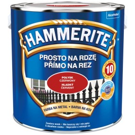 Farba Prosto Na Rdzę Gładki Czerwony  2,5L Hammerite