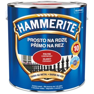 Farba Prosto Na Rdzę Gładki Czerwony  2,5L Hammerite