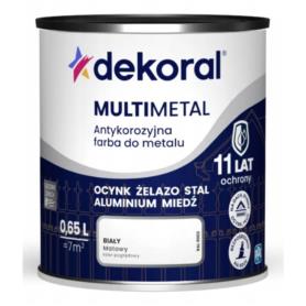 Farba antykorozyjna Multimetal Biała  0,65L Dekoral