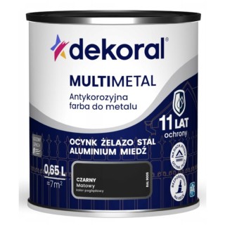 Farba antykorozyjna Multimetal Czarna  0,65L Dekoral