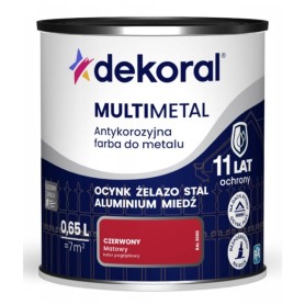 Farba antykorozyjna Multimetal Czerwona  0,65L Dekoral