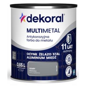 Farba antykorozyjna Multimetal Szara  0,65L Dekoral