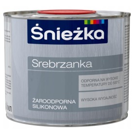 Farba Silikonowa Srebrzanka Żaroodporna Srebrna 0,5L Śnieżka