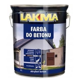 FARBA DO BETONU AKRYBET BRĄZ 4L LAKMA