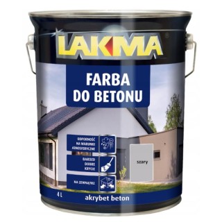 FARBA DO BETONU AKRYBET SZARA 4L LAKMA