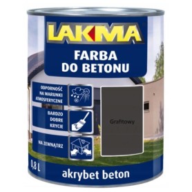 FARBA DO BETONU AKRYBET GRAFITOWA 0,8L LAKMA