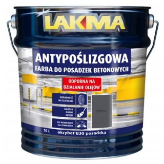 FARBA DO BETONU AKRYBET GRAFIT 10L B-30 LAKMA POSADZKA