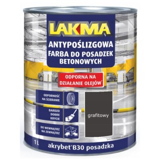 FARBA DO BETONU AKRYBET GRAFIT 1L B-30 LAKMA POSADZKA