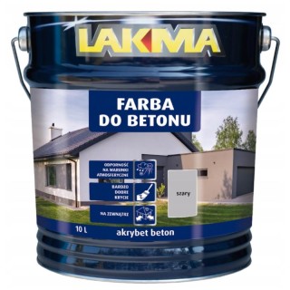 Farba do betonu Akrybet Beton szary 10L  Lakma