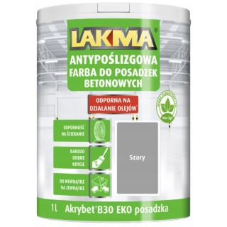 Farba do betonu Akrybet B30 EKO posadzka  szary 1L Lakma