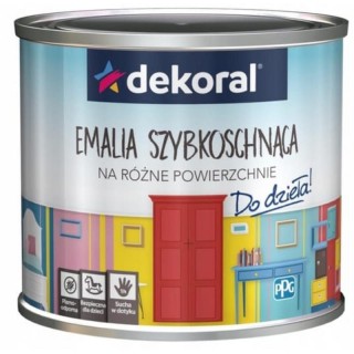 FARBA EMALIA AKRYLOWA AKRYLUX BIAŁA 0.5L  DEKORAL