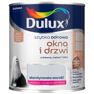 DULUX  SO OKNA I DRZWI SKANDYNAWSKA  SZAROŚĆ 0,75L