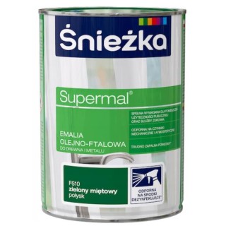 Emalia Olejno-Ftalowa Supermal Zielona  Mięta 0,8L