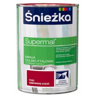 Emalia Olejno-Ftalowa Supermal Czerwona  0,8L