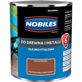 Emalia Do Drewna i Metalu Ftalonal Brązowy Czekoladowy 0,9L Nobiles