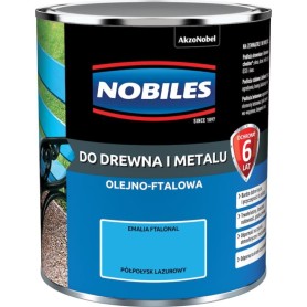 Emalia Do Drewna i Metalu Ftalonal Lazurowy 0,9L Nobiles