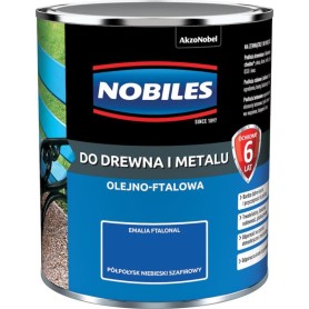 Emalia Do Drewna i Metalu Ftalonal Niebieski Szafirowy 0,9L Nobiles