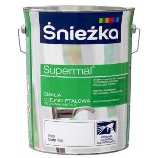 Emalia Olejno-Ftalowa Supermal Biała 5L