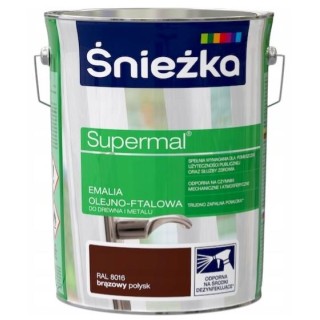 FARBA SUPERMAL EMALIA FTALOWA BRĄZOWA  5L