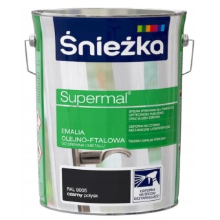 Emalia Olejno-Ftalowa Supermal Czarna 5L