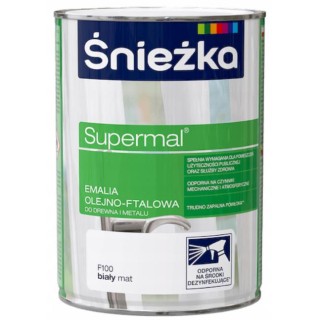 Emalia Olejno-Ftalowa Supermal Biała Mat  0,8L