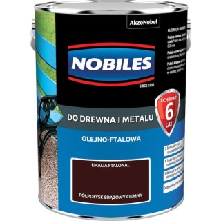 FARBA ALKID. FTALONAL BRĄZOWY CIEM. 5L NOBILES