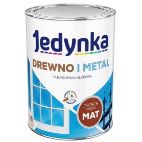 Emalia Drewno I Metal Orzech Średni Mat 0,9L Jedynka