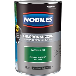 Emalia Nobiles Chlorokauczuk ZIELONY MIĘTOWY 1L RAL6029