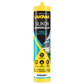 Silikon uniwersalny bezbarwny 300ml Lakma