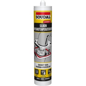 Silikon wysokotemp. czerwony 280ml  Soudal