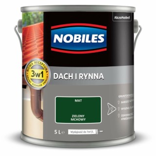 FARBA BEZPOD. DACH I RYNNA 5L NOBILES ZIELONY MECH