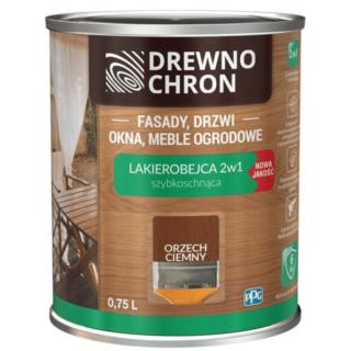 Lakierobejca 2W1 Orzech Ciemny 0,75L Drewnochron