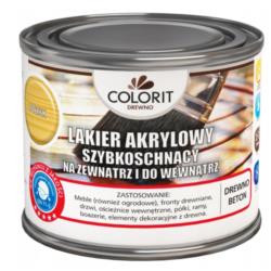 Lakier Akrylowy Do Drewna Bezbarwny 375ml Połysk Colorit Drewno