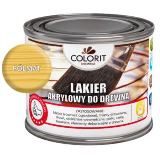 Lakier Akrylowy Do Drewna Bezbarwny 375ml Półmat Colorit Drewno