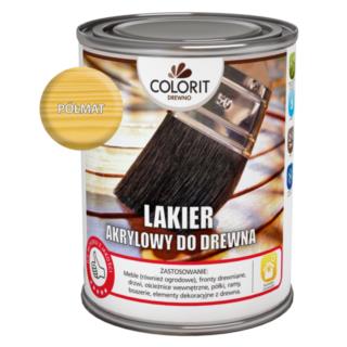 Lakier Akrylowy Do Drewna Bezbarwny Półmat 0,75L Colorit Drewno