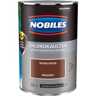 FARBA EMALIA CHLOROKAUCZUK BRĄZOWA 1L  NOBILES